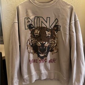 Anine Bing Natural Color Tiger Crewneck